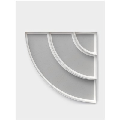 Подставка для специй 3 яруса Griten, угловая, 30×30×8.7 см, белая