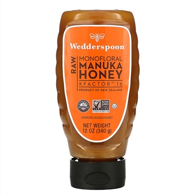 Wedderspoon, Raw Manuka Honey, KFactor 16, 12 oz (340 g)