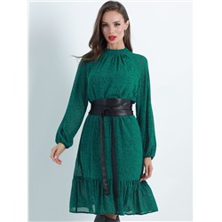 Платье шифоновое с кушаком