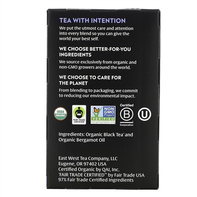 Choice Organic Teas, Black Tea, Organic Earl Grey, 16 Tea Bags, 1.12 oz (32 g)