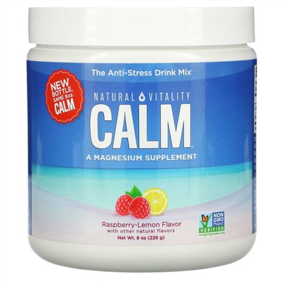 Natural Vitality, Calm, The Anti-Stress Drink Mix, Raspberry-Lemon Flavor, 8 oz (226 g)