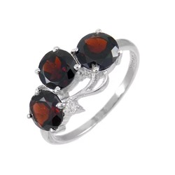 Кольцо из серебра гранат, Пейзаж