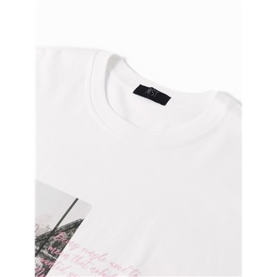 Футболка женская MIST Girl's rules, размер 42, белая