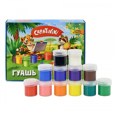 Гуашь 12цв 20мл КГ1220КР Creativiki