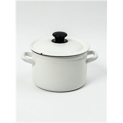 УЦЕНКА Кастрюля цил.борт. 3 л белая (без декора)