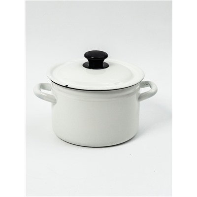 УЦЕНКА Кастрюля цил.борт. 3 л белая (без декора)