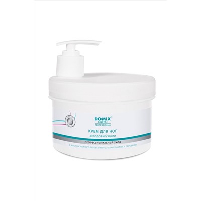 Domix Green Professional Крем для ног дезодорирующий с серебром и маслом чайного дерева, 500 мл KRISTALLER, 1108243