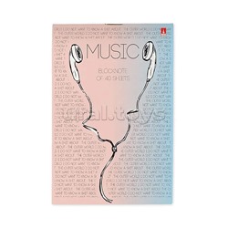 Блокнот А6 40 л. "Soundmania" 4 вида