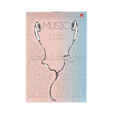 Блокнот А6 40 л. "Soundmania" 4 вида
