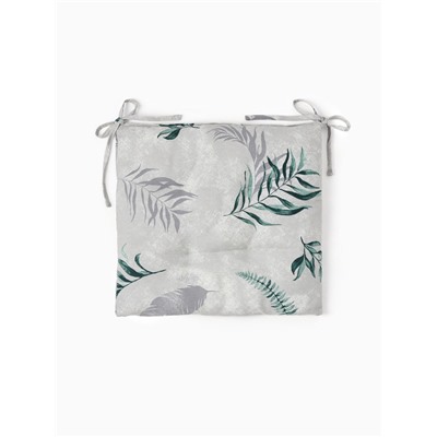 Подушка на стул «Доляна» Tropics, 42×42×7 см, серая
