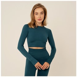 Рашгард спортивный с длинным рукавом женский Sangh, размер L, бирюзовый