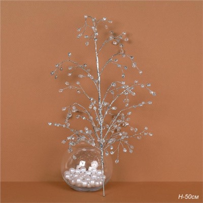 Ветка декоративная стеклярус 50 см / SA20227/2 /уп 50/200/ 712713