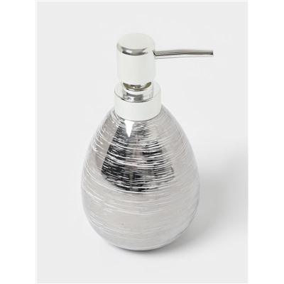 Набор аксессуаров для ванной комнаты «Нити», 4 предмета, мыльница, дозатор 400 мл, 2 стакана, серебряный