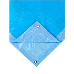 Тент защитный, 2×3 м, плотность 75 г/м², УФ, люверсы шаг 1 м, голубой