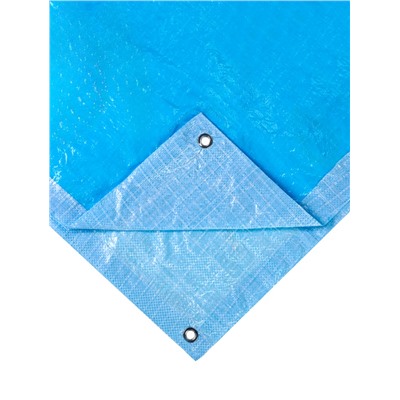 Тент защитный, 3×4 м, плотность 75 г/м², УФ, люверсы шаг 1 м, голубой