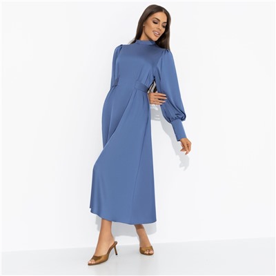 Платье струящееся, Притяжение элегантности (синий бриз)