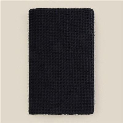 Полотенце вафельное SL HOME: Basic «Дарк Маре» 90×150 см, хлопок 100%, чёрное