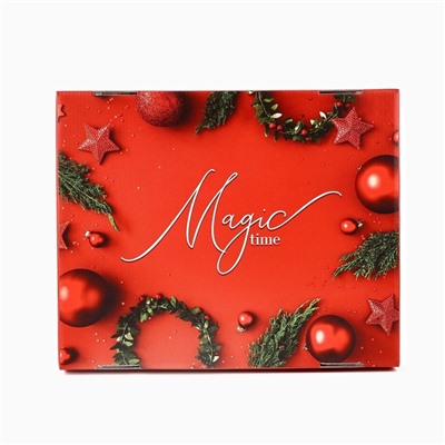 Коробка подарочная новогодняя складная Magic time, 30×24.5×15 см, Новый год