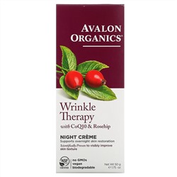 Avalon Organics, CoQ10 Repair, ночной крем против морщин, 1,75 унции (50 г)