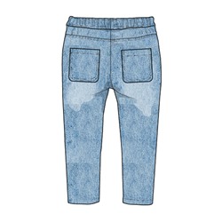 Брюки текстильные джинсовые для девочек