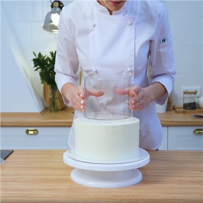 Фальшярус для торта, цилиндр, d=20 см, h=12 см, прозрачный