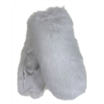 Зимние женские варежки,  цвет  белый