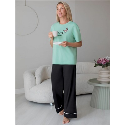 Футболка с принтом свободная эластичная из премиального хлопка