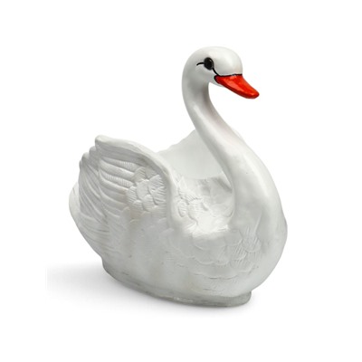 Декоративное кашпо для цветов «Лебедь», 2.5 л, 40×30×30 см, гипс