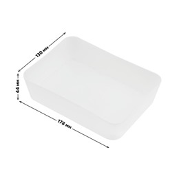 Лоток для канц. принадлежностей 130х178х44 мм прозрачный малый ЛТ193 Стамм