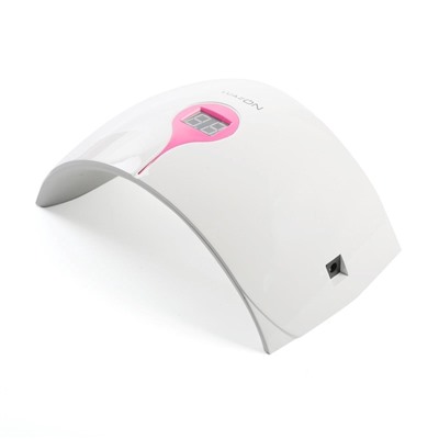 УЦЕНКА Лампа для гель-лака LuazON LUF-13, LED, 24 Вт, с дисплеем, бело-розовым