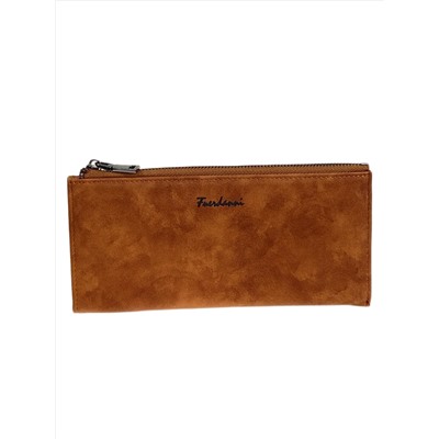 Женское портмоне из искусственной кожи, цвет коричневый