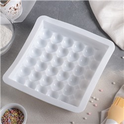 Форма для муссовых десертов и выпечки Доляна «Ягодная очередь», силикон, 21×6 см, цвет белый