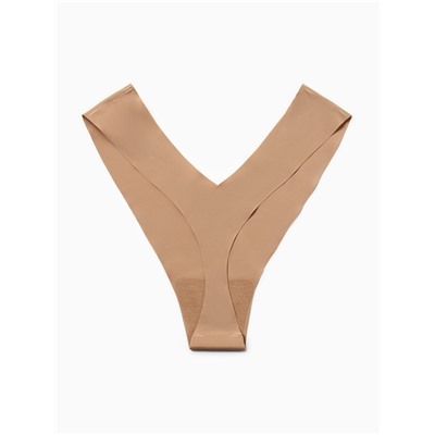 Трусы женские стринги бесшовные KAFTAN, бежевые, размер 48-50