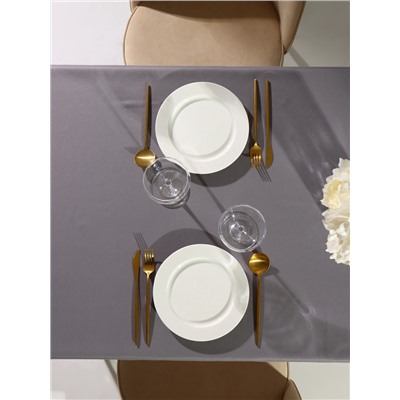 Скатерть «Доляна», однотонная, серая, 140×100 см