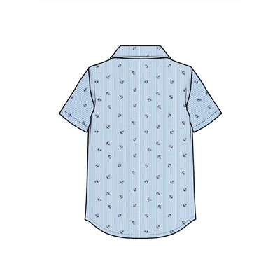Сорочка текстильная для мальчиков (regular fit) синий