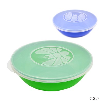 Миска с герметичной крышкой 1,2 л / П-50-10ТХ /уп 48/