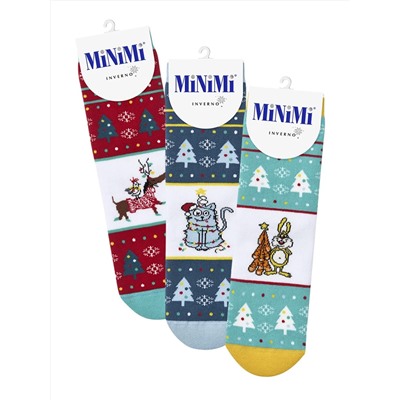 Minimi Носки MINI INVERNO 3300-7 (кот, заяц, такса)