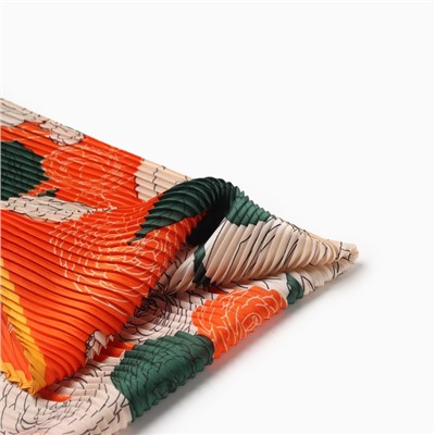 Платок женский плиссированный MINAKU, 70×70 см, оранжевый