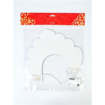 Карнавальный кокошник «Синие цветы» фетр с блёстками