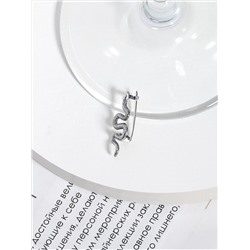 Брошь из чернёного серебра - Змея Бр-18ч