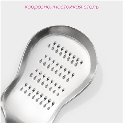 Тёрка для сыра Доляна Steel, 13.5×3 см, серебристая