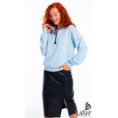 Свитшот на молнии "Аллегро" голубой