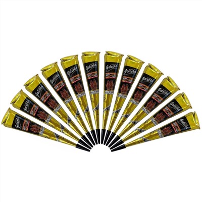 Golecha Хна в конусе Golecha (12 конусов в упаковке), черный цвет