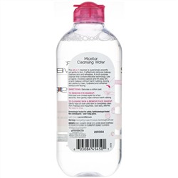 Garnier, SkinActive, мицеллярная очищающая вода, средство для снятия макияжа «все в 1», для всех типов кожи, 400 мл