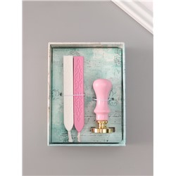 Подарочный набор для сургучной печати «Сердечко», печать, ручка, сургуч, 12.5×10×3.6 см