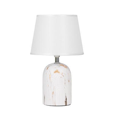 Лампа настольная RISALUX «Глим» E14, 1×40 Вт, белый/золотой