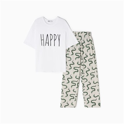 Пижама новогодняя женская (футболка и брюки) KAFTAN «Змеи» размер 40-42