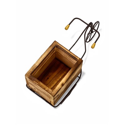 Декоративное кашпо для цветов «Велосипед», 23×8×12 см, дерево, металл, Greengo