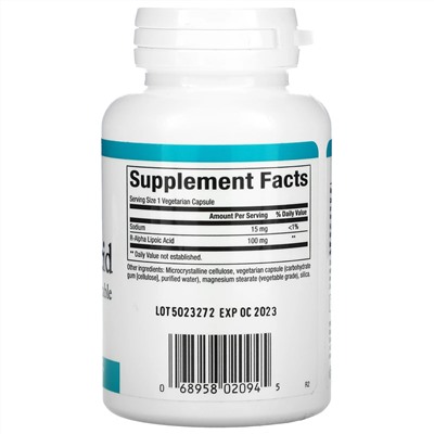 Natural Factors, R-Lipoic Acid 100 mg 60 Vegetarian Capsules