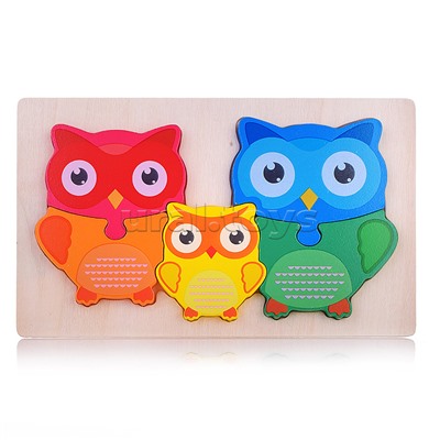 Пазл-вкладыш "Семья совят"